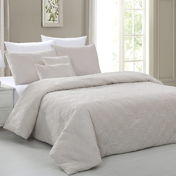Amrapur Overseas 5-piece Microfiber Embossed Comforter Set