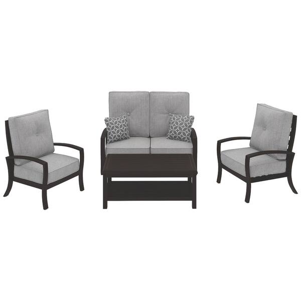 Shop Black Friday Deals On Castle Island Gray Outdoor Loveseat Glider Overstock 20586278