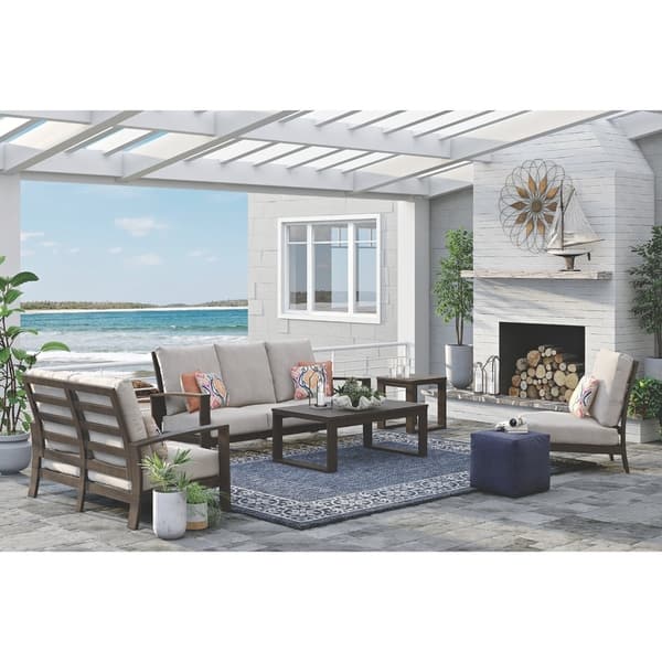 Shop Cordova Reef Outdoor Armless Chair Beige Overstock 20586313
