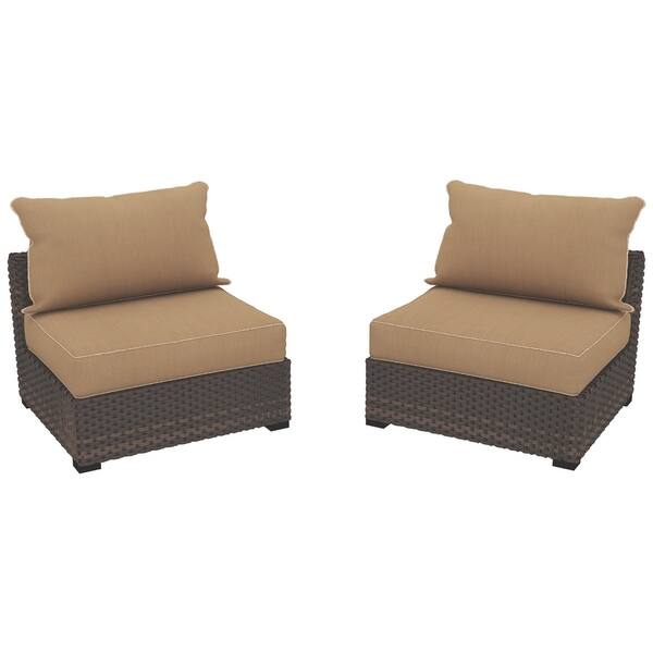 Spring Ridge Beige Outdoor Armless Chairs Set Of 2 Spring Ridge Beige Outdoor Armless