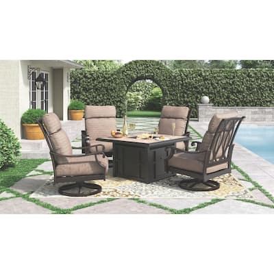 Signature Design by Ashley Chestnut Ridge Brown Swivel Chairs Set of 2