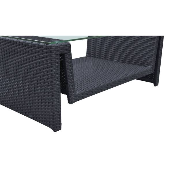 Shop Armen Living Oahu 4 Piece Outdoor Wicker Patio Set With