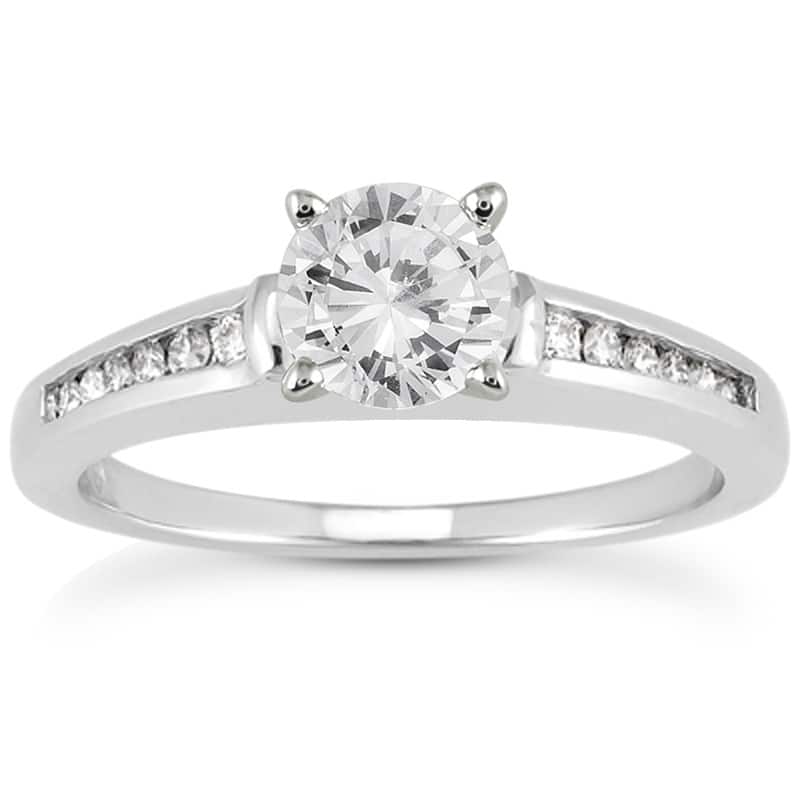 1 Carat TW Diamond Engagement Ring in 14K White Gold