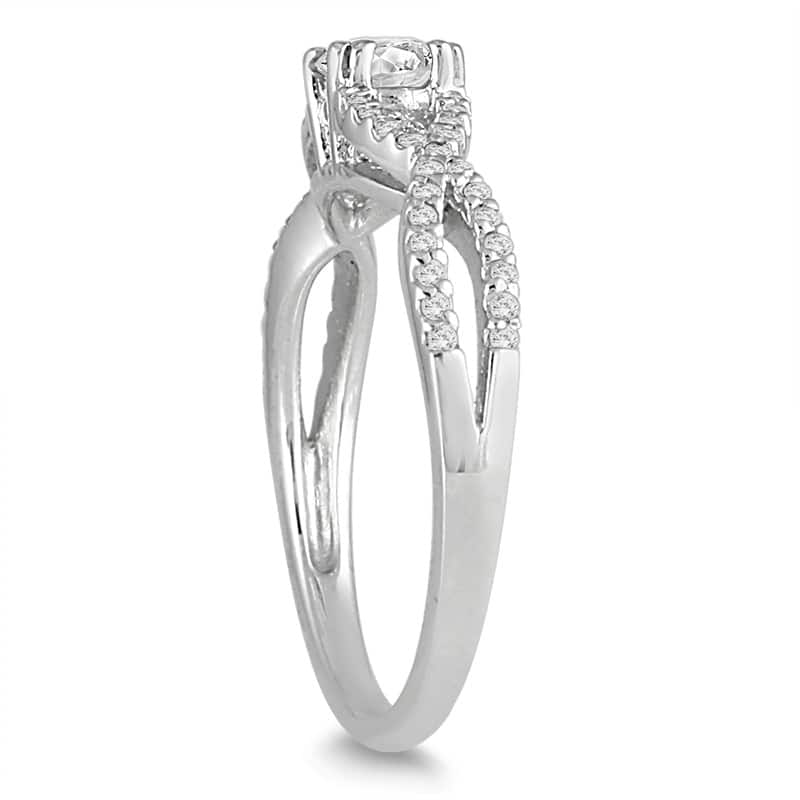 1/2 Carat TW Diamond Engagement Ring in 10K White Gold