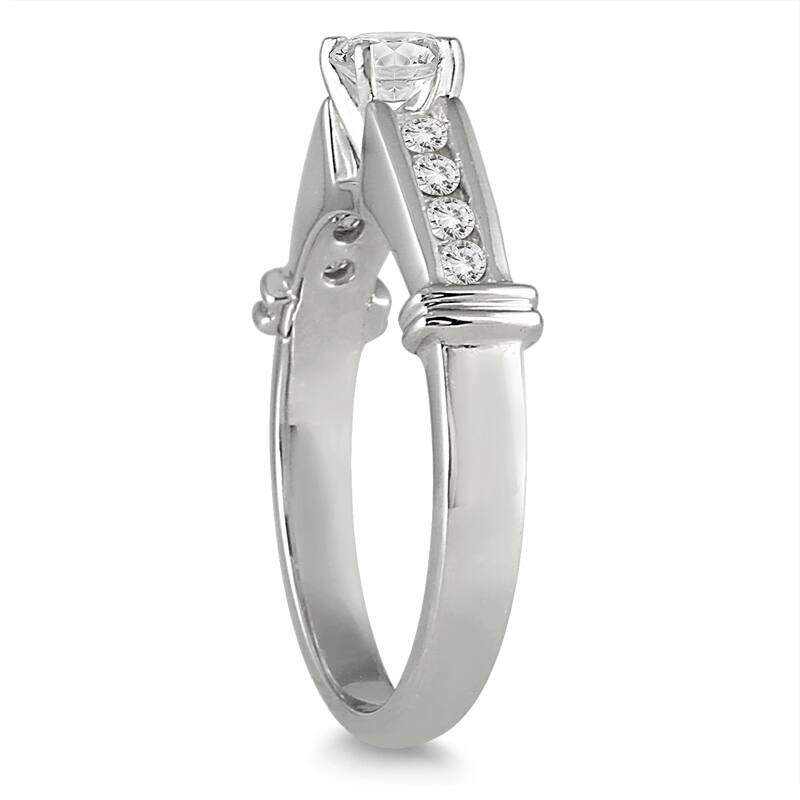 1/2 Carat TW Diamond Engagement Ring in 10K White Gold