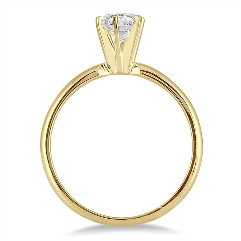 1/2 Carat Diamond Solitaire Ring in 14K Yellow Gold