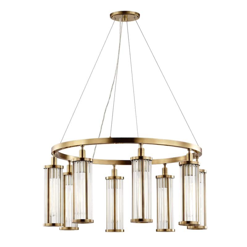 Hudson Valley Marley 8-light Aged Brass Pendant