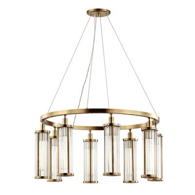 Hudson Valley Marley 8-light Aged Brass Pendant