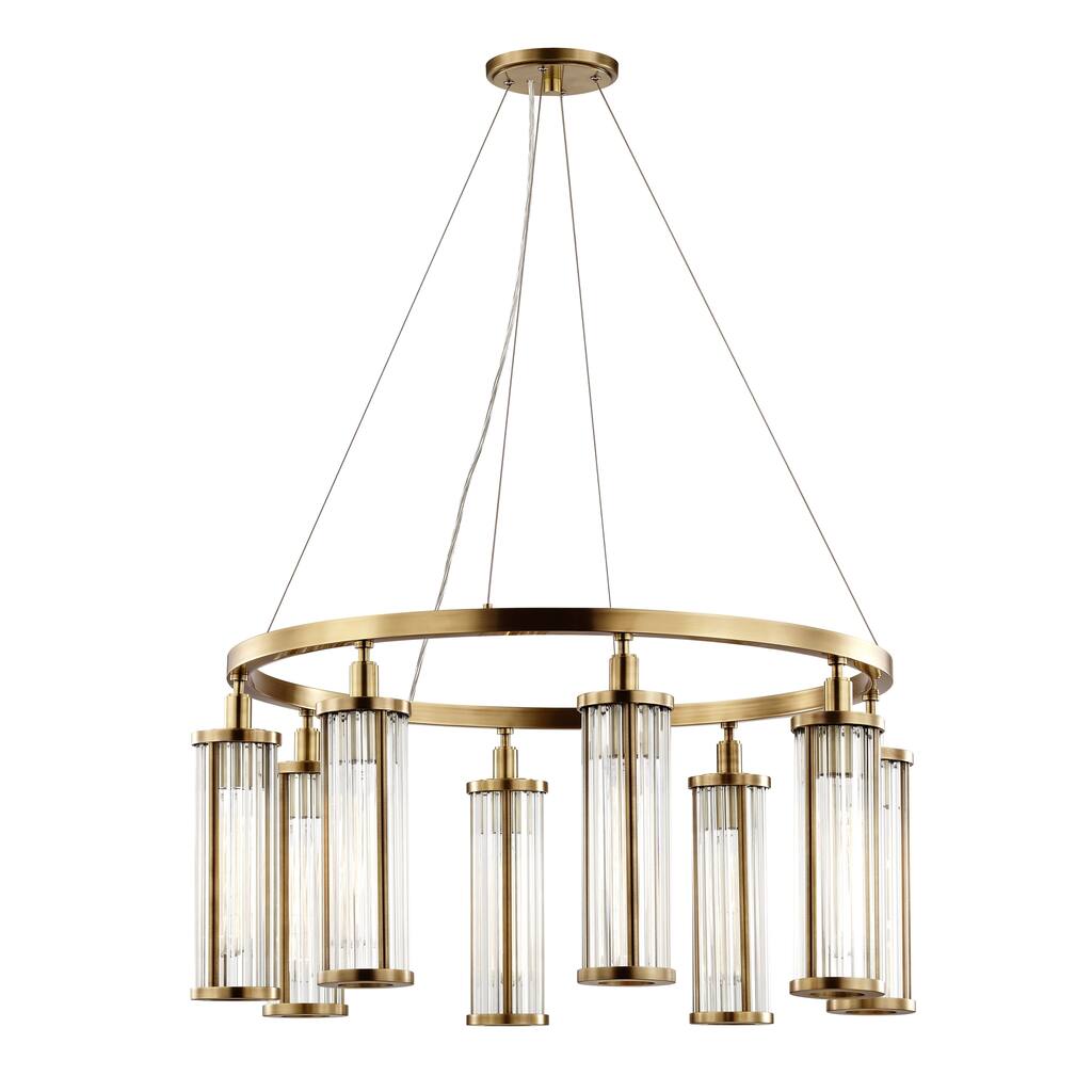 Hudson Valley Marley 8-light Aged Brass Pendant