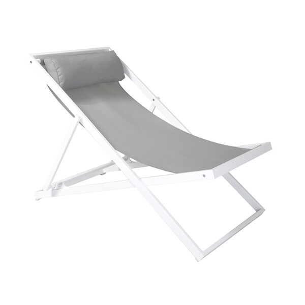 grey deck chair