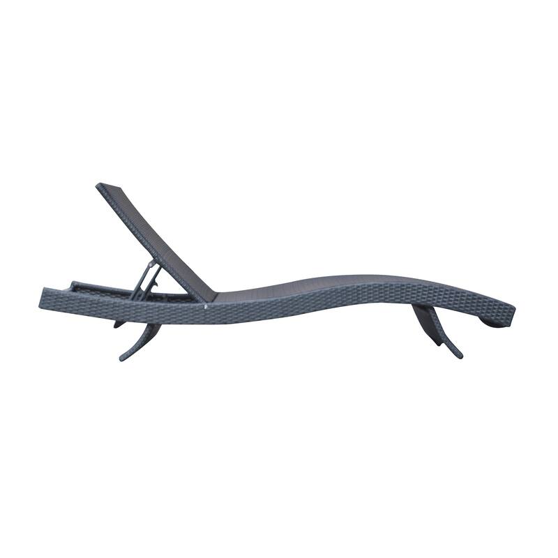 Armen Living Cabana Outdoor Adjustable Wicker Chaise Lounge Chair