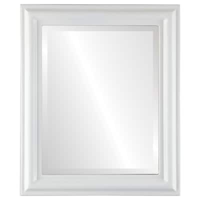Philadelphia Framed Rectangle Mirror in Linen White