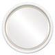 preview thumbnail 1 of 2, Hamilton Framed Round Mirror in Linen White with Gold Lip