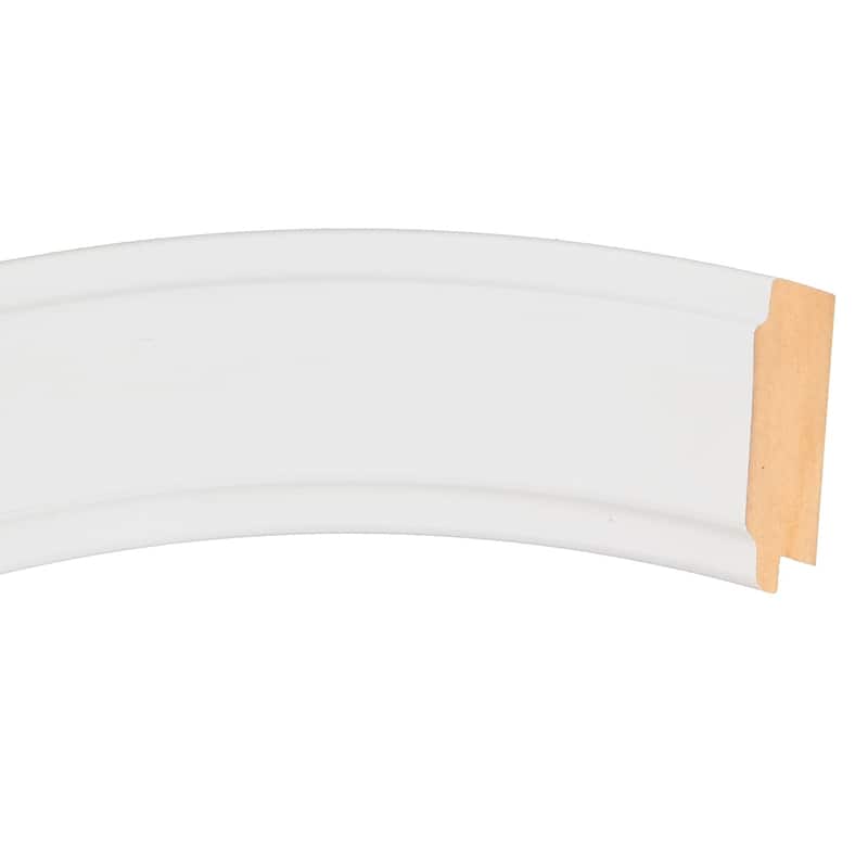 Montreal Framed Rectangle Mirror in Linen White