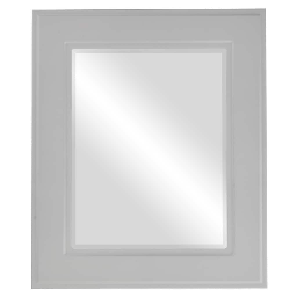 Montreal Framed Rectangle Mirror in Linen White