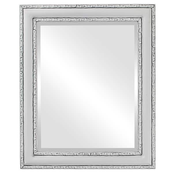 slide 2 of 4, Dorset Framed Rectangle Mirror in Linen White