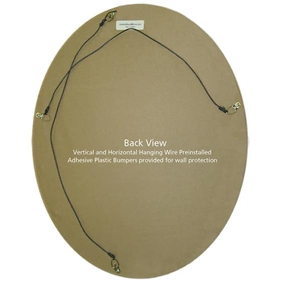Philadelphia Framed Oval Mirror in Linen White