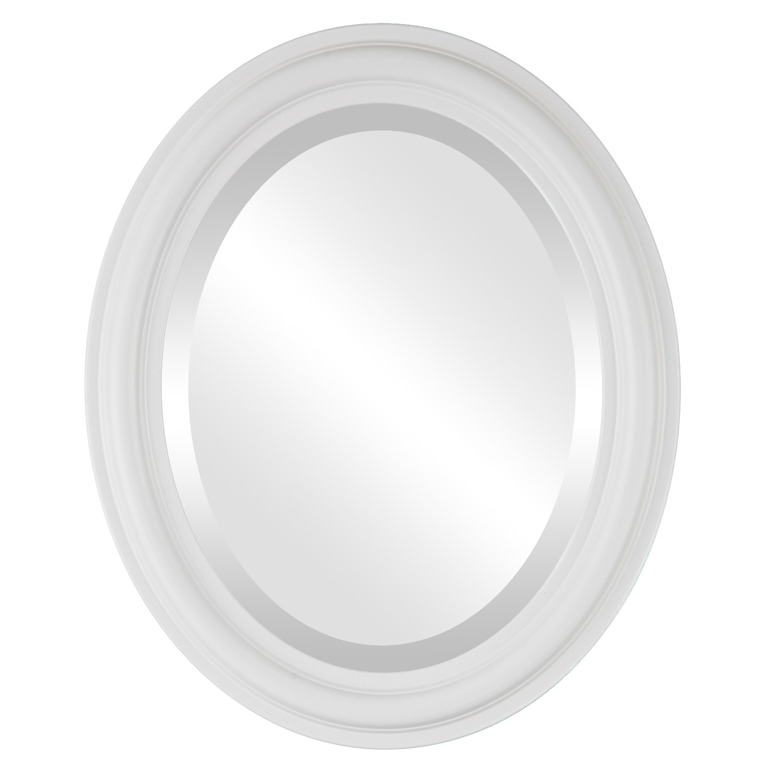Philadelphia Framed Oval Mirror in Linen White Bed Bath  Beyond  20591571