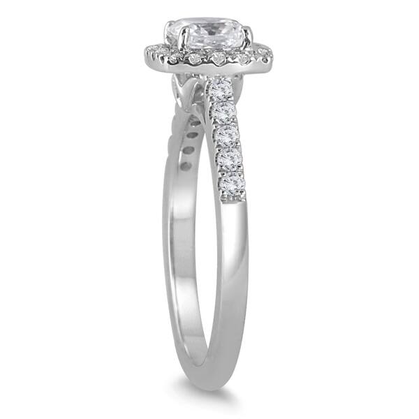 Shop 1 1 3 Carat Cushion Cut Diamond Halo Engagement Ring In 14k