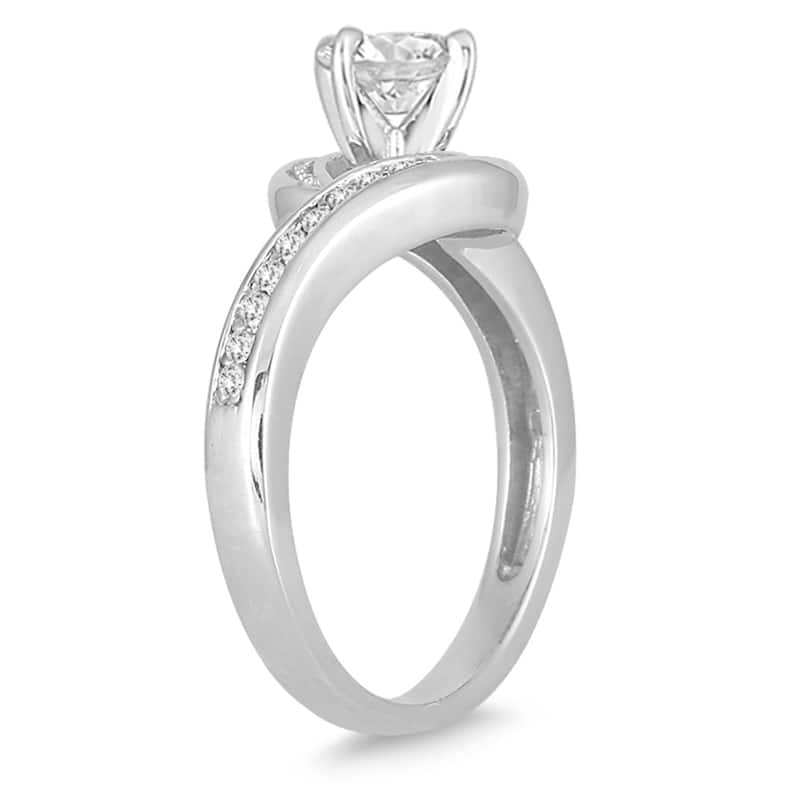 AGS Certified 1 1/4 Carat TW Diamond Engagement Ring in 14K White Gold (J-K Color, I2-I3 Clarity)