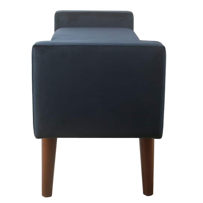 Carson Carrington Hamn Velvet Storage Bench - Dark Navy