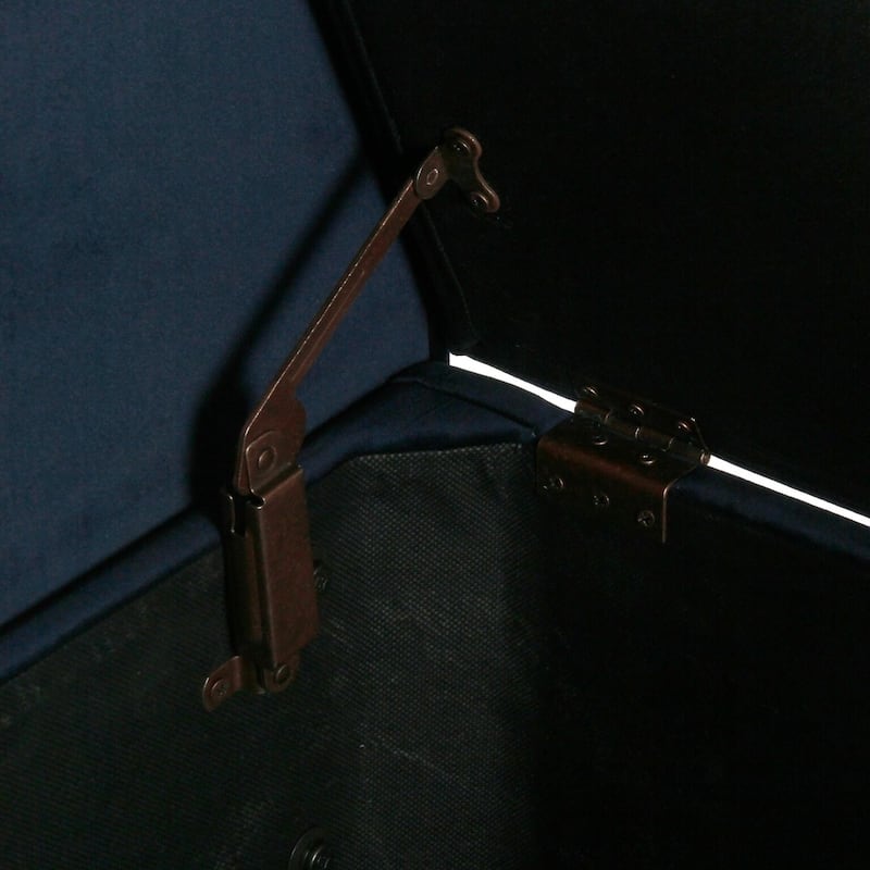 Carson Carrington Hamn Velvet Storage Bench - Dark Navy