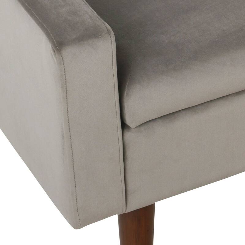 Carson Carrington Hamn Velvet Storage Bench - Gray
