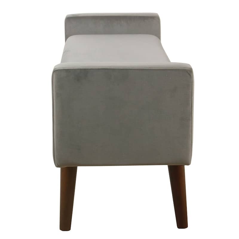Carson Carrington Hamn Velvet Storage Bench - Gray