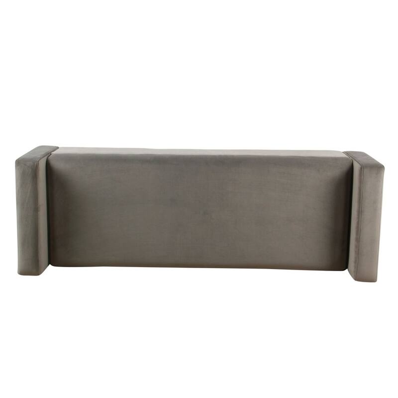 Carson Carrington Hamn Velvet Storage Bench - Gray