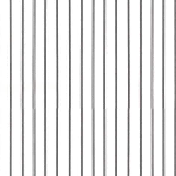 Amarillo 32.7 Ft. x 20.5 In. Vinyl Black Pinstriped Wallpaper Covering