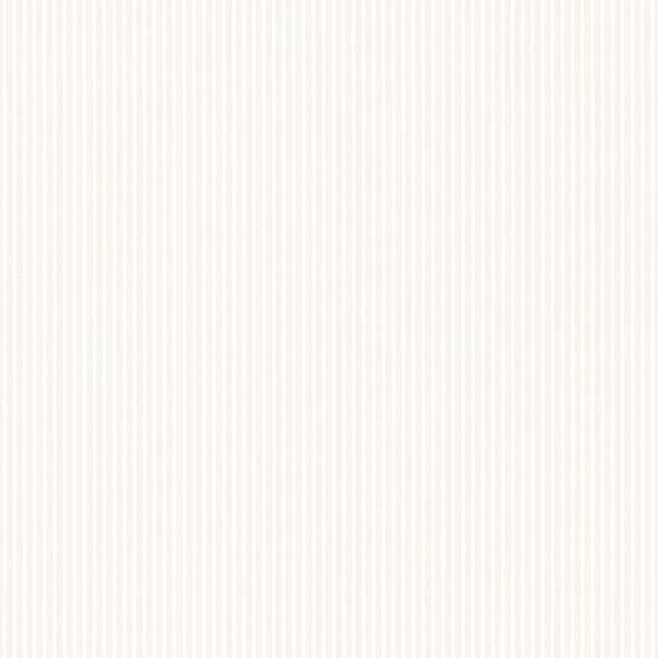 Baby Stripe Plano Prepasted 32.7 Ft. x 20.5 In. Vinyl White Mini Striped Wallpaper Covering