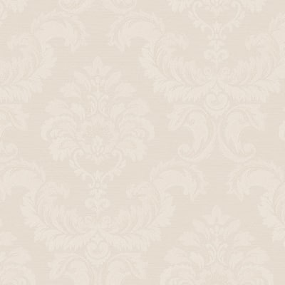 Hyattsville 32.7 Ft. x 20.5 In. Vinyl Off White Silk Damask Wallpaper Covering