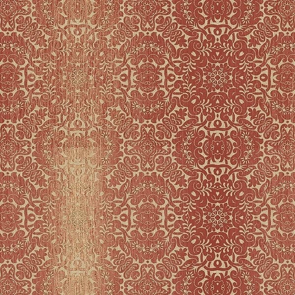 Tribal Texture Peoria 32.7 Ft. x 20.5 In. Vinyl Red Mini Damask Stripe Wallpaper Covering