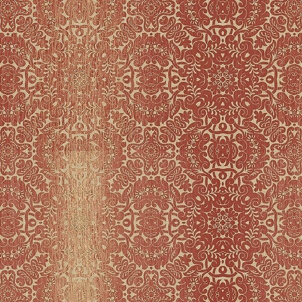 Manhattan Comfort Peoria 32.7 Ft. x 20.5 In. Vinyl Red Mini Damask Stripe Wallpaper Covering -  Norwall, TX34828
