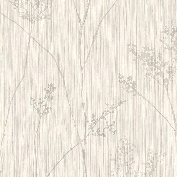 Berwyn 32.7 Ft. x 20.5 In. Vinyl Grey Reeds Wallpaper Covering - Bed ...
