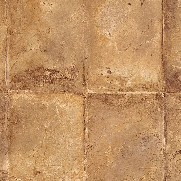 Mike's Tile Palatine 32.7 Ft. x 20.5 In. Vinyl Bronze Faux Marble Block Wallpaper Covering