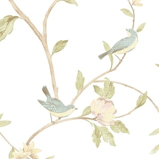 Chattanooga 32.7 Ft. X 20.5 In. Vinyl Yellow Birds And Trees Wallpaper 