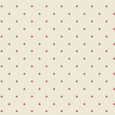 Lilly Paws Norfolk 32.7 Ft. x 20.5 In. Vinyl Red Mini Floral Harlequin Wallpaper Covering