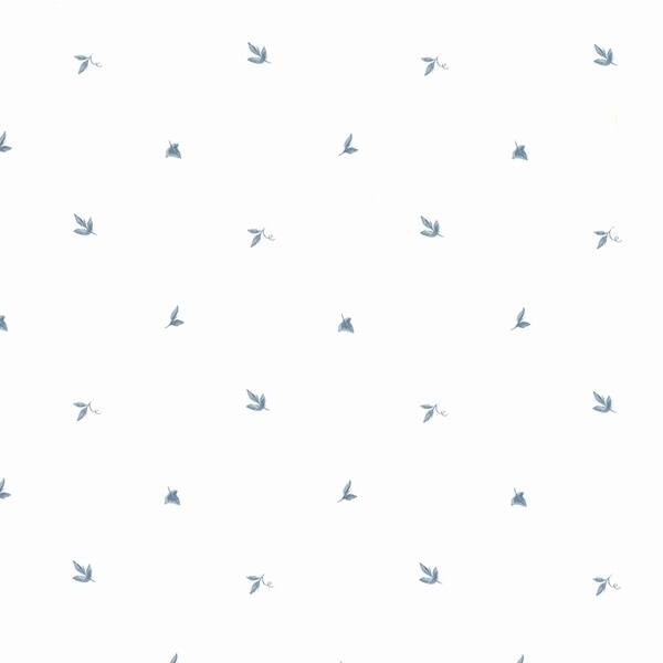 Leaf Spot Norfolk 32.7 Ft. x 20.5 In. Vinyl Blue Leaves Harlequin Wallpaper Covering