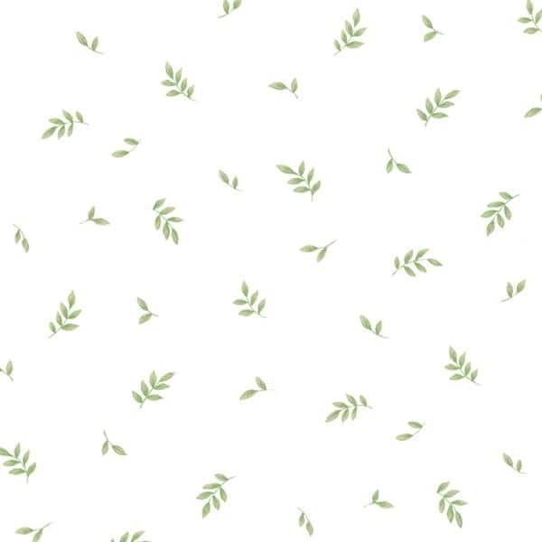 Kitchen Leaves Richmond 32.7 Ft. x 20.5 In. Vinyl Green Leaves Toile Wallpaper Covering