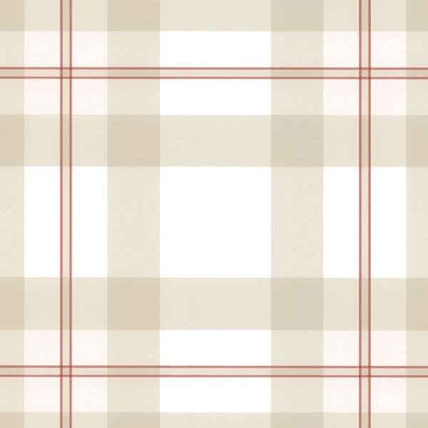 Bocconcini Plaid Portsmouth 32.7 Ft. x 20.5 In. Vinyl Red Plaid Wallpaper Covering