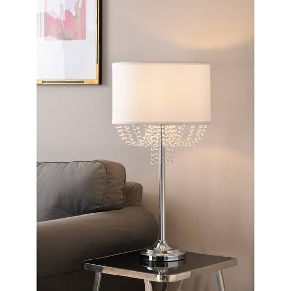 Gigi 30 Table Lamp Chrome With Crystal Accents Gigi 30 Table Lamp Chrome With Crystal Accents