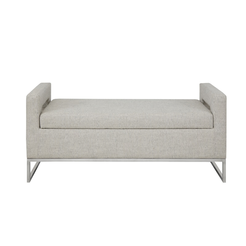 Madison Park Maye Soft Close Upholstered Storage Bench