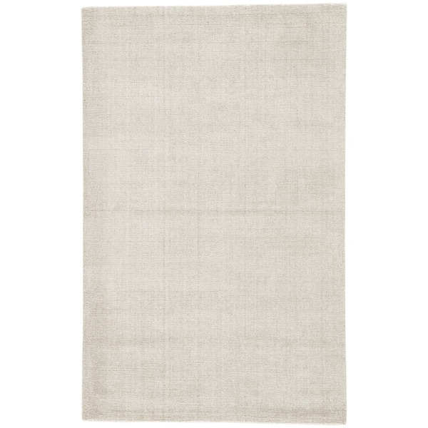 Minke Handmade Solid Beige/ Gray Area Rug (5' X 8') - 5' x 8'