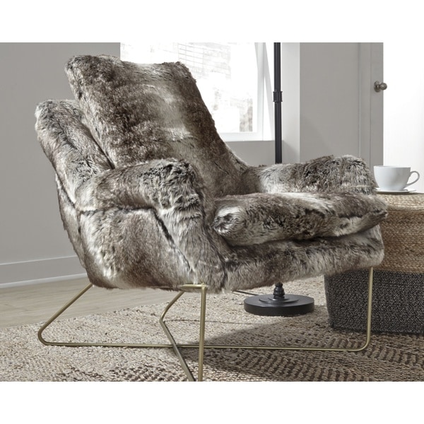 faux fur accent chair