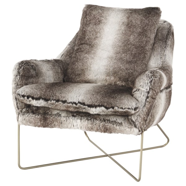 simply essential faux fur club chair