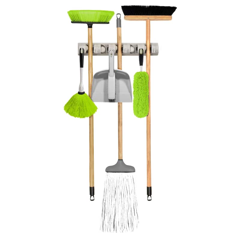 Simplify Mop and Broom Hanging Organizer - 15.6"x 3.3"x 2.5"