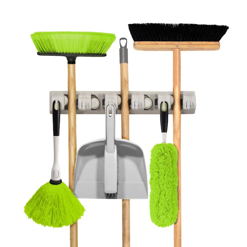 Simplify Mop and Broom Hanging Organizer - 15.6"x 3.3"x 2.5"