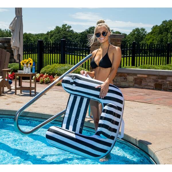 Drifter U Seat Pool Float Black Drift Escape Overstock 20598514