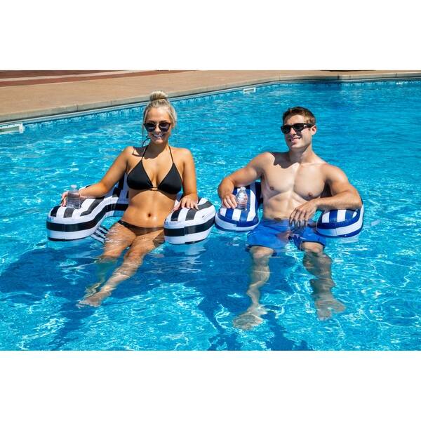 Drifter U Seat Pool Float Black Drift Escape Overstock 20598514